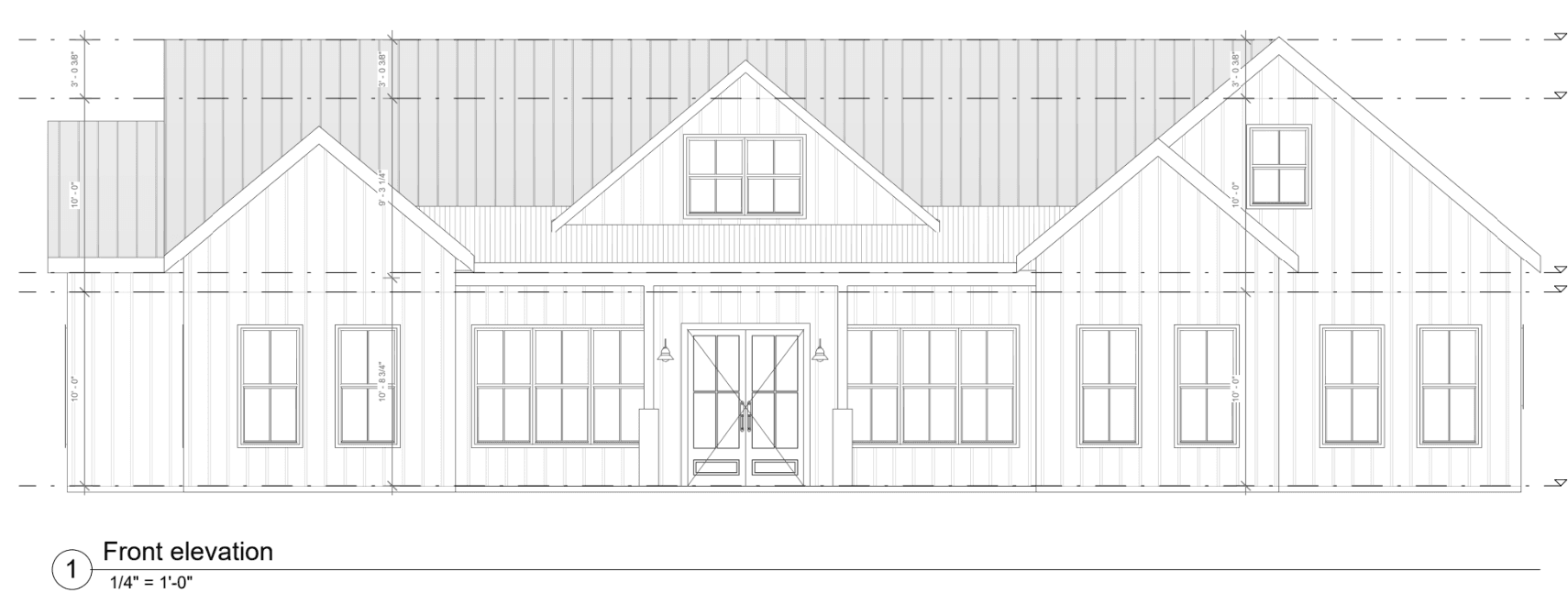 The Alder Modern Farmhouse Plan — Front Elevation
