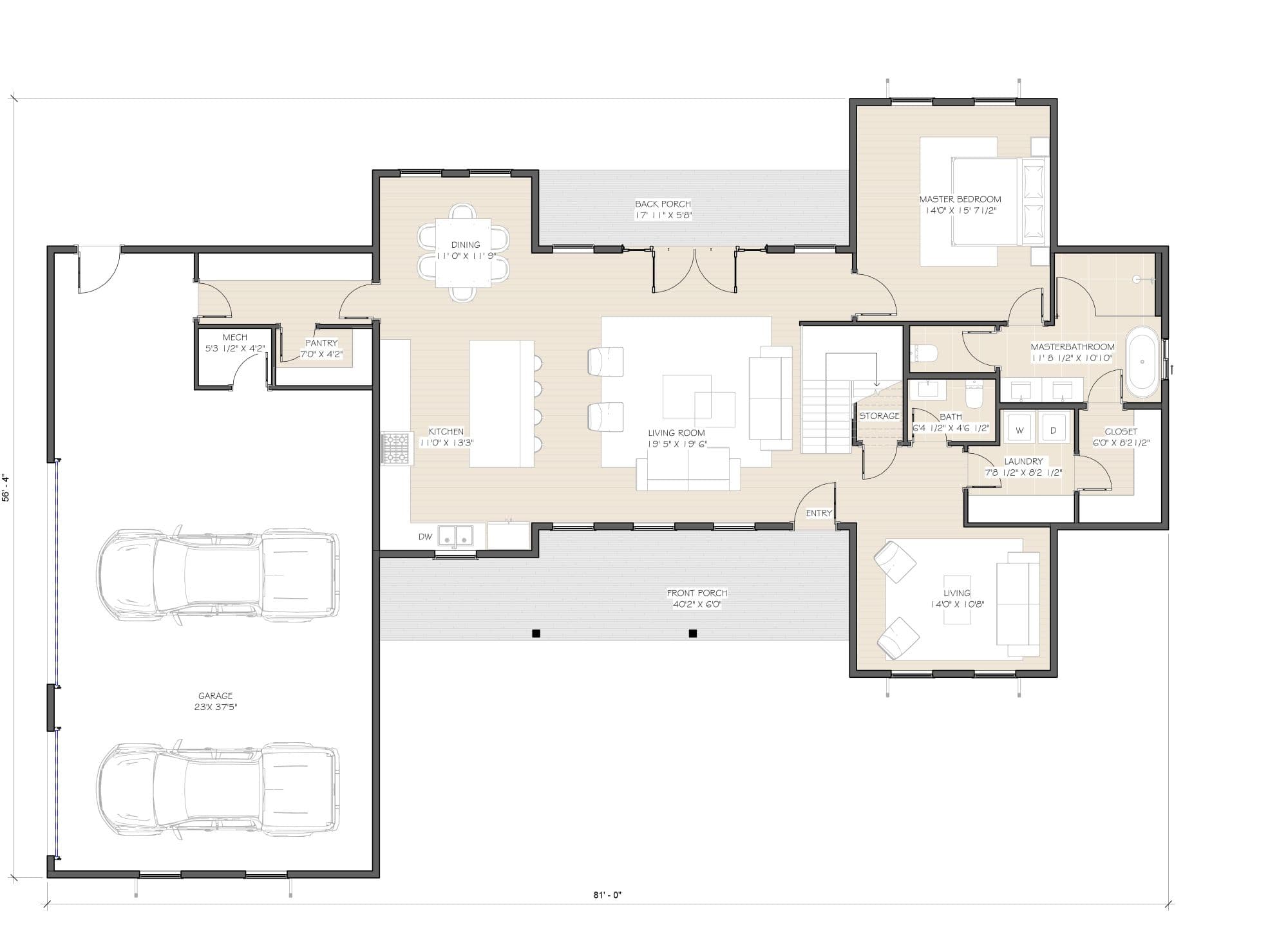 Anton Modern Farmhouse Plan