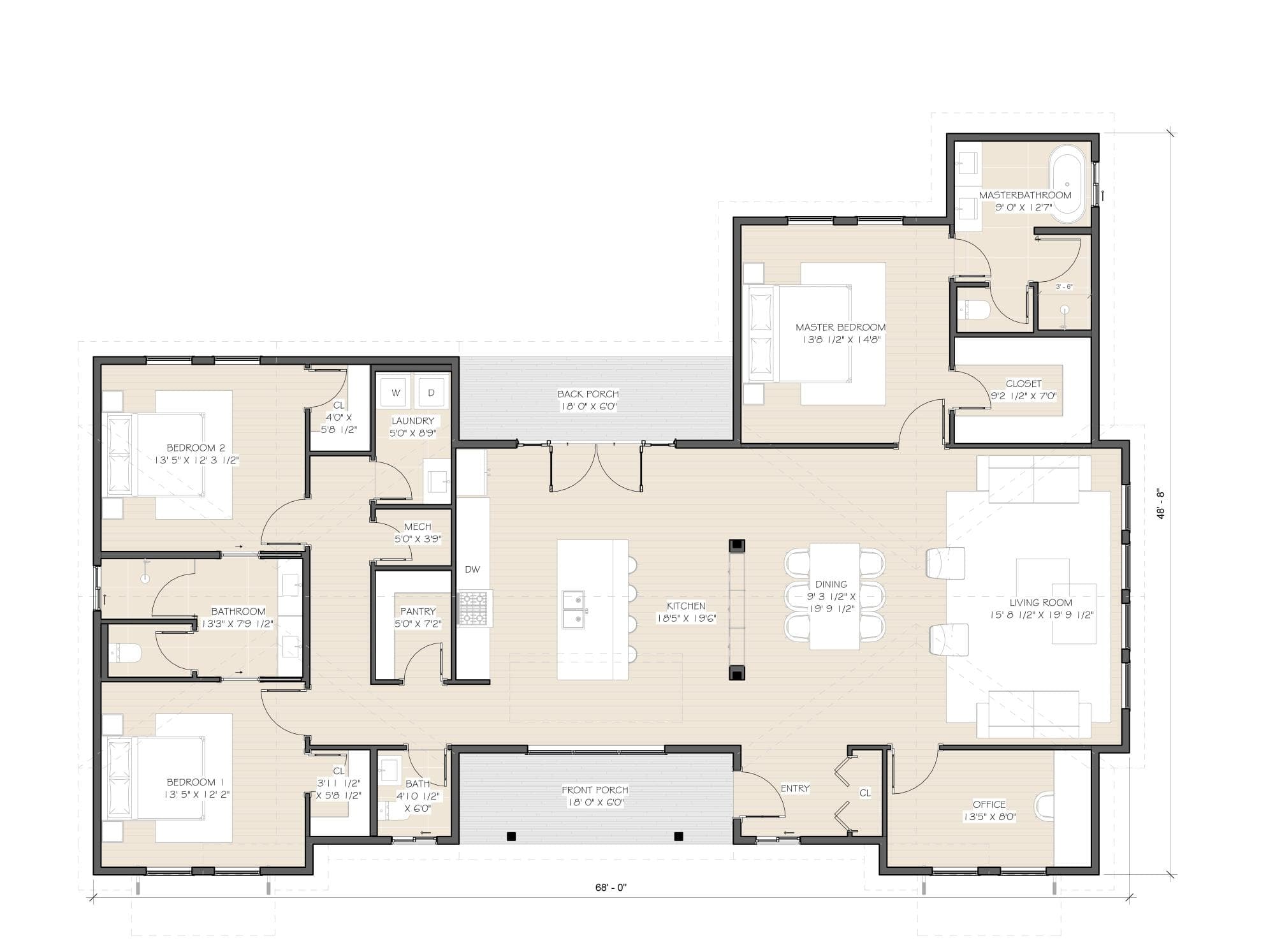 Azalea Modern Farmhouse Plan