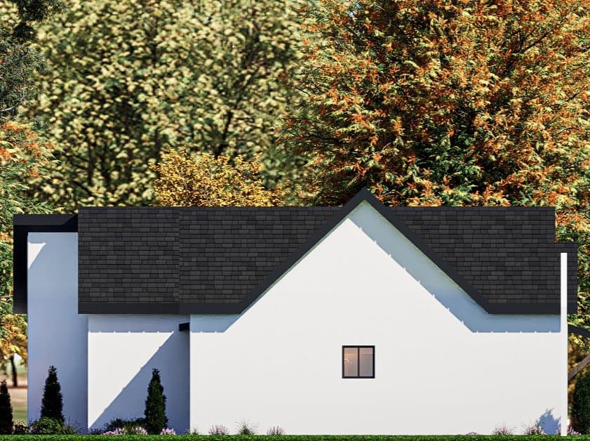 Azalea Modern Farmhouse Plan — Left Elevation