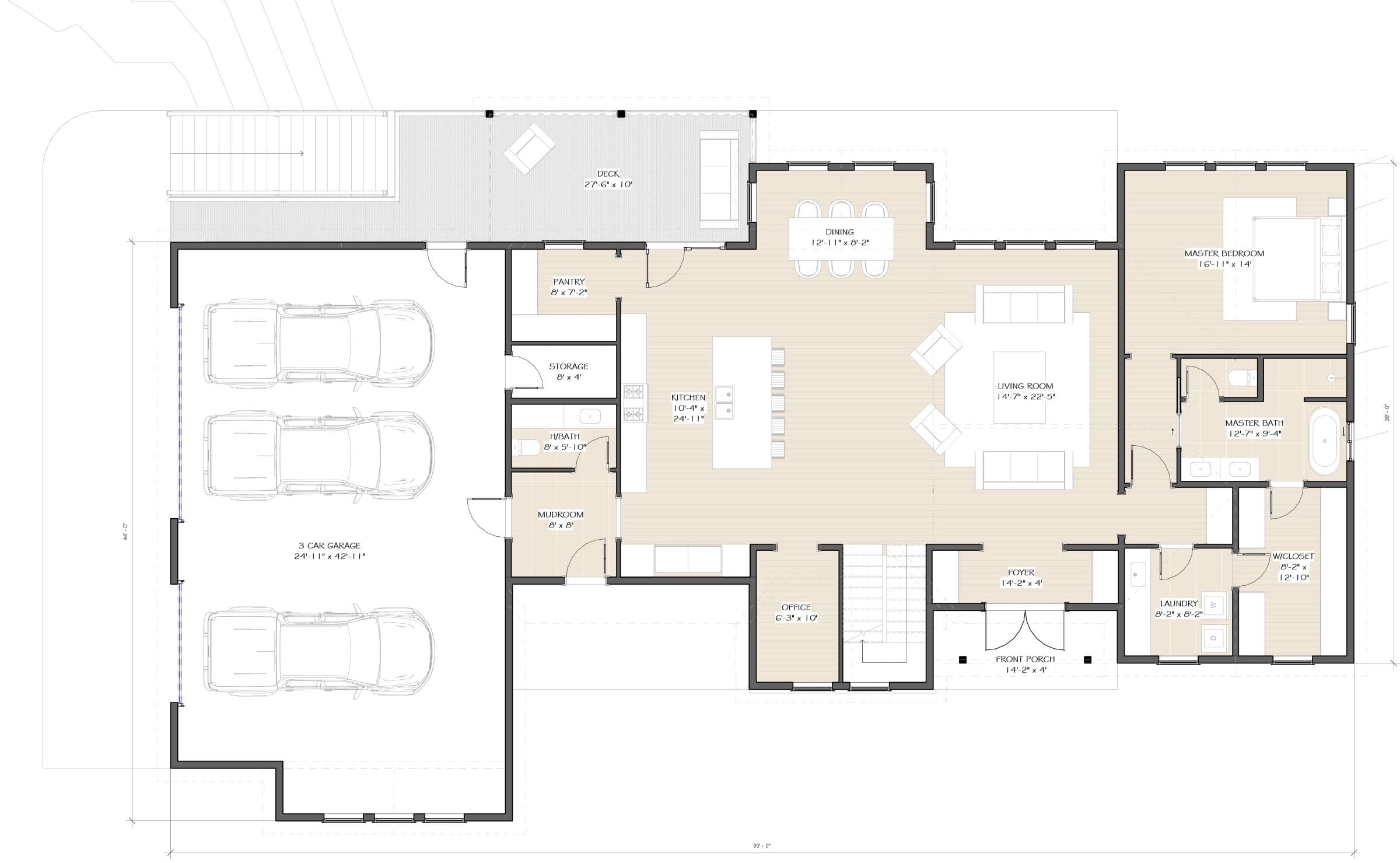 The Briar Modern Farmhouse Plan