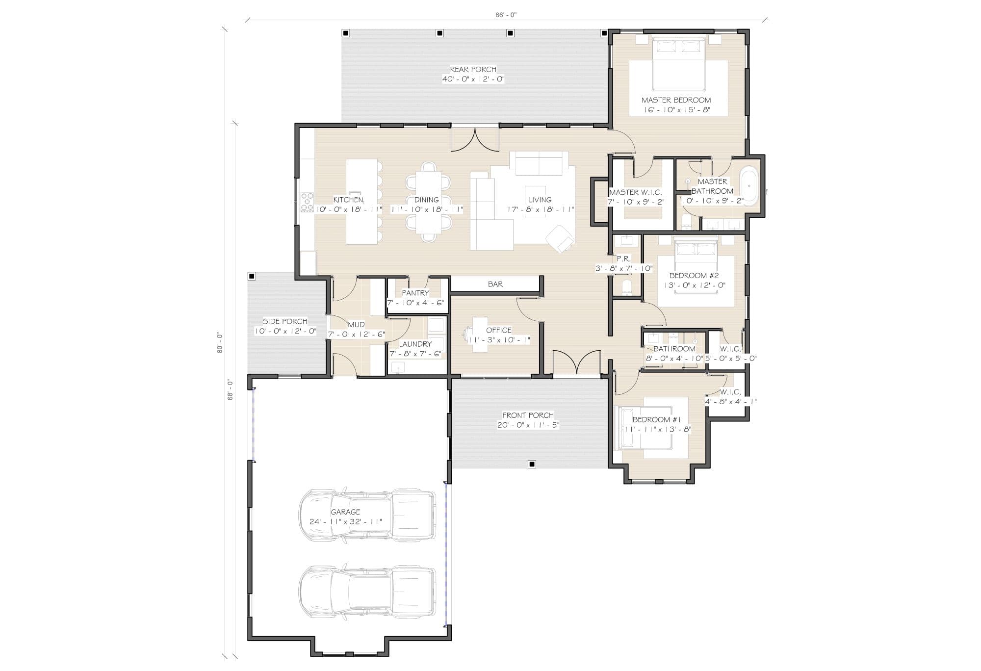 Kingsley Modern Farmhouse Plan