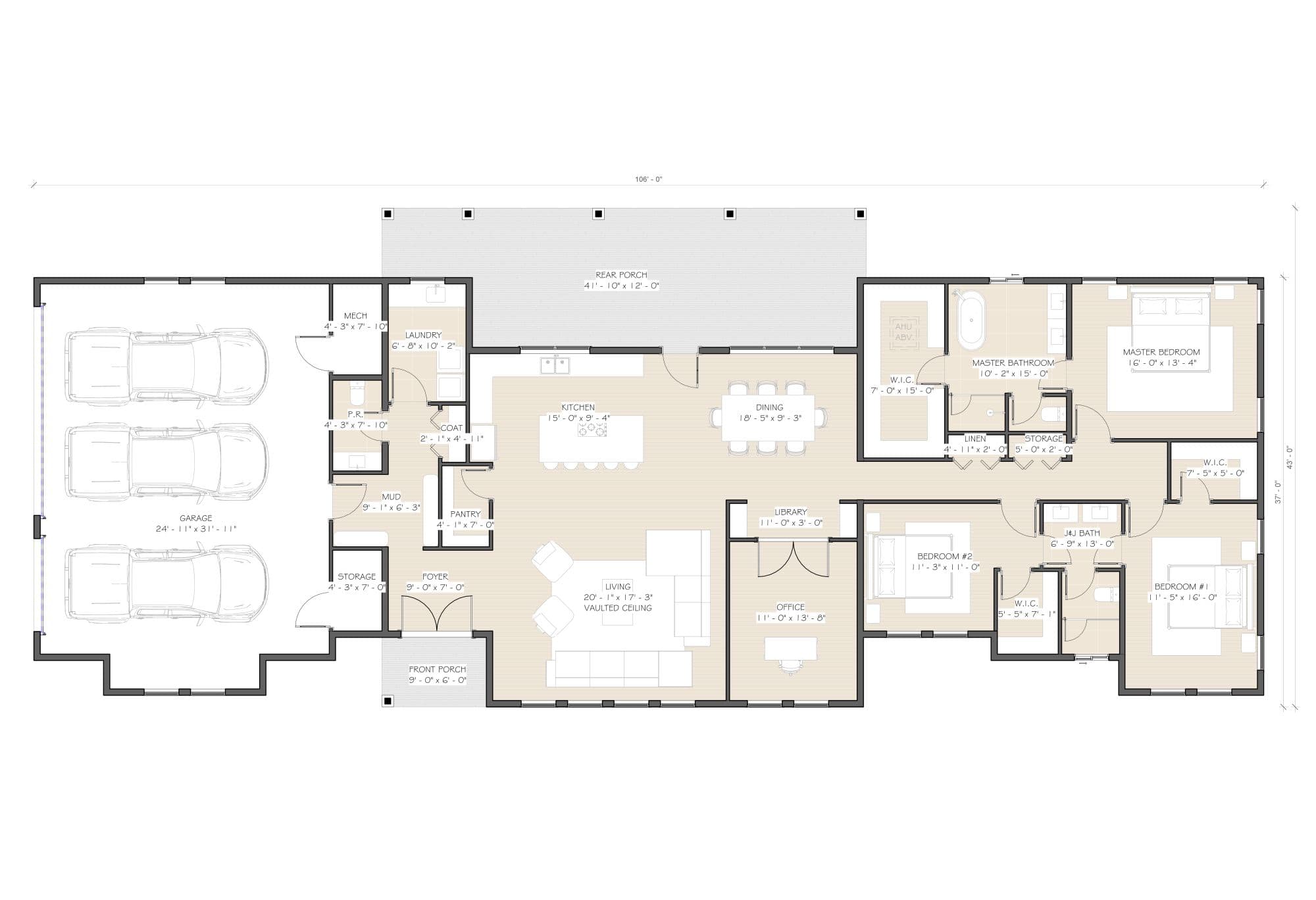 Laurel Modern Farmhouse Plan