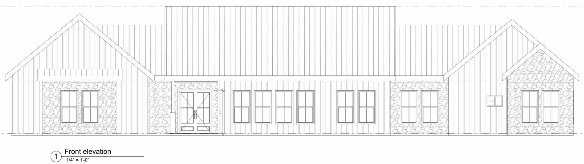 Laurel Modern Farmhouse Plan — Front Elevation
