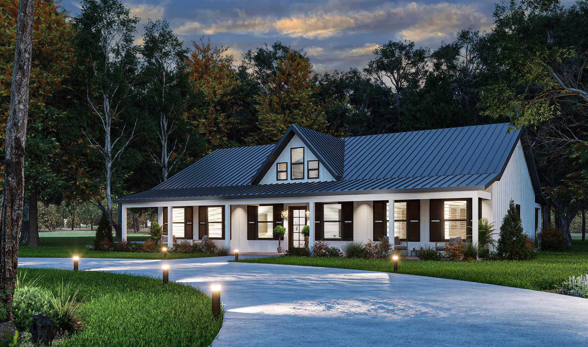 Front Elevation The Legend Modern Farmhouse
